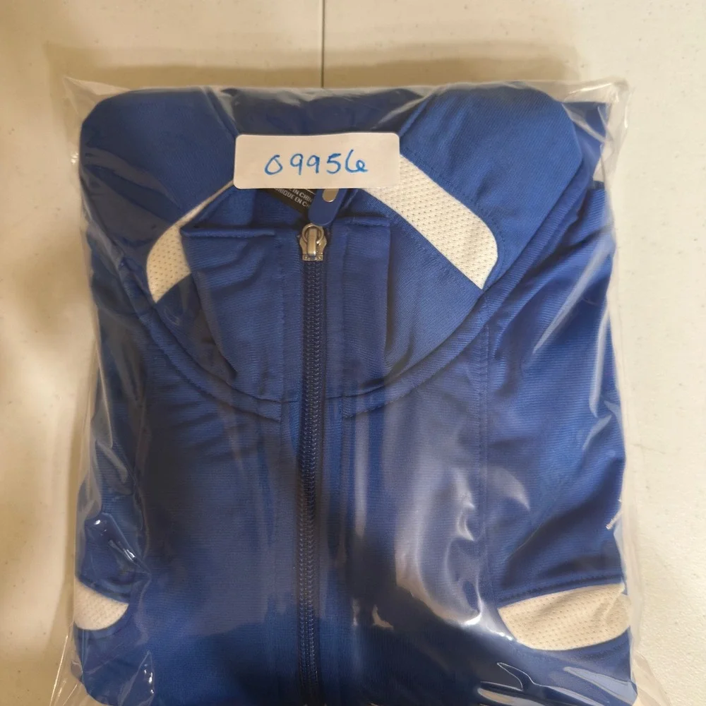 VTG Jordan Track Jacket Mens XXL Royal Blue White Stripe Full Zip Lounge Y2K